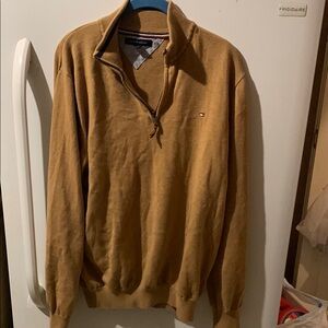 Tommy Hilfiger Tan Zip Up Sweater